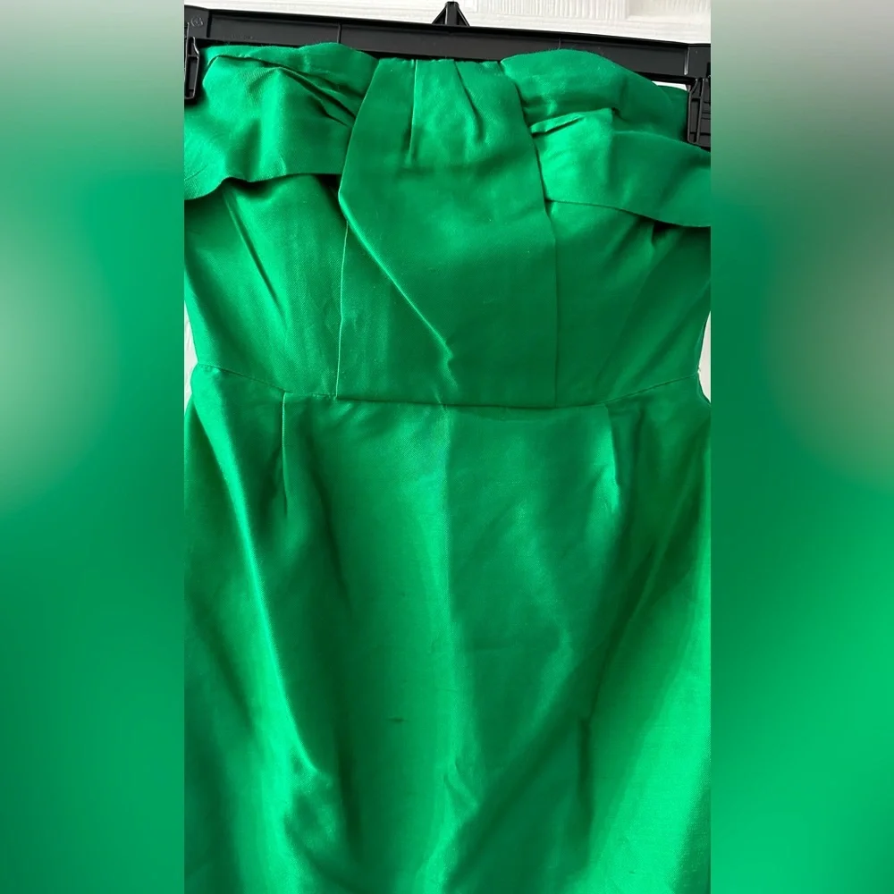 Kate Spade Darcie Strapless Green Cocktail Dress Size 0 Emerald Fit & Flare